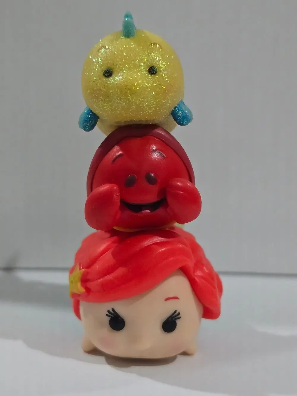 Disney Tsum Tsum Ariel Flounder Sebastian Vinyl Figure Set 3 Jakks Pacific